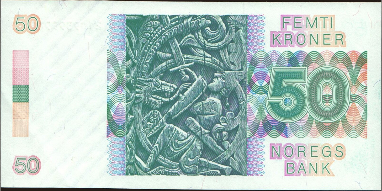 50 krone Norway 1989 — Back side