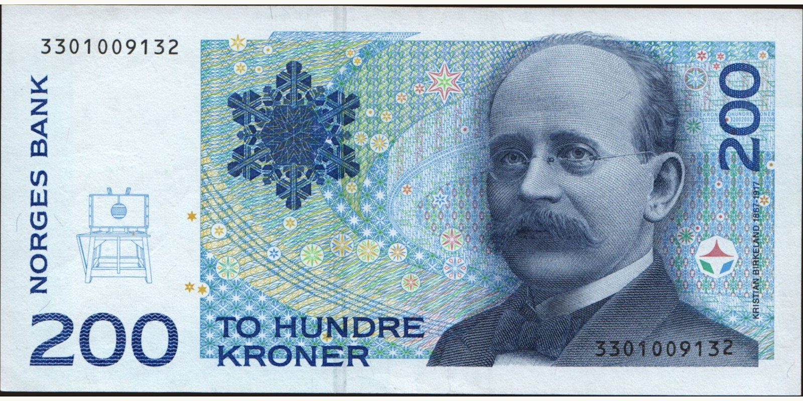 200 krone Норвегия 1994 — Лицевая сторона