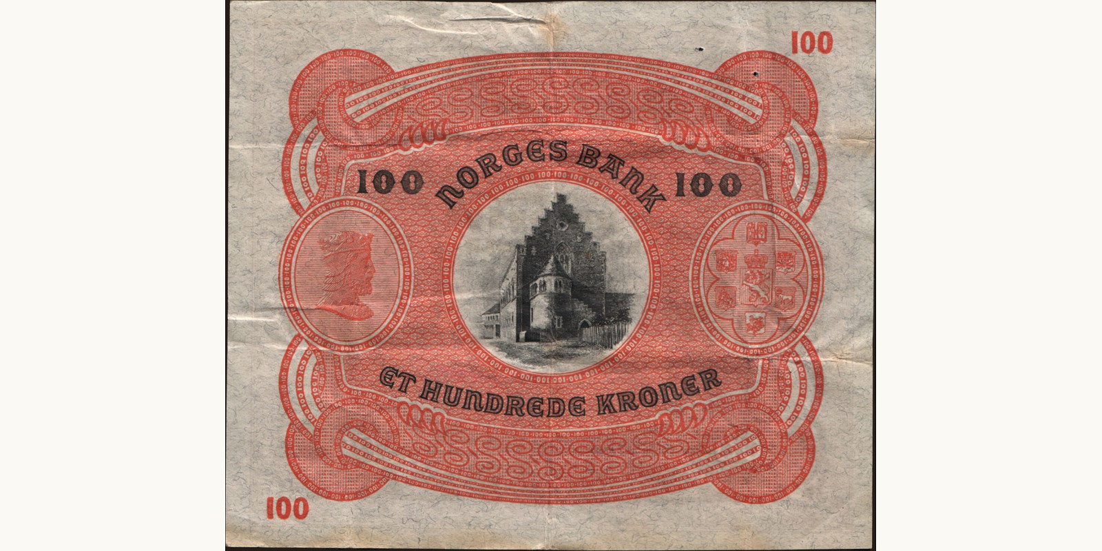 100 krone Norway 1944 — Back side
