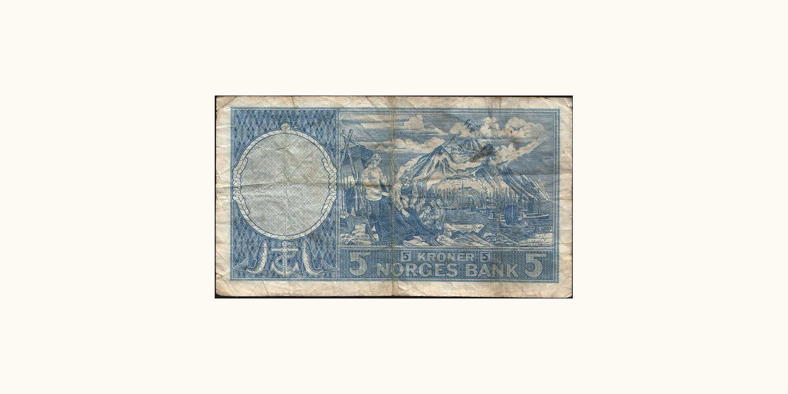 10 krone Норвегия 1959 — Оборотная сторона