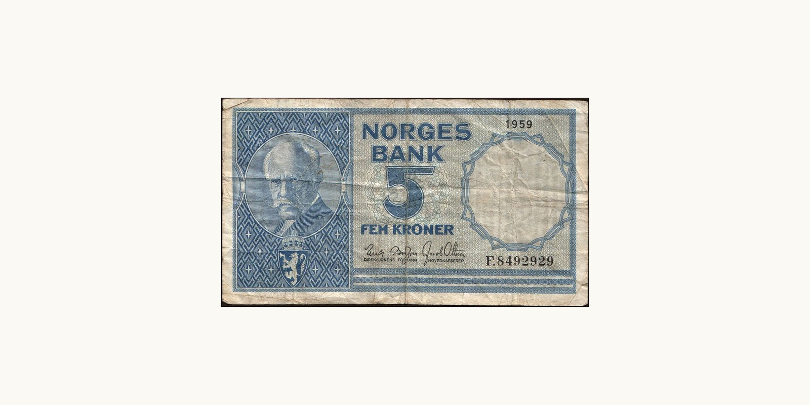 10 krone Норвегия 1959 — Лицевая сторона