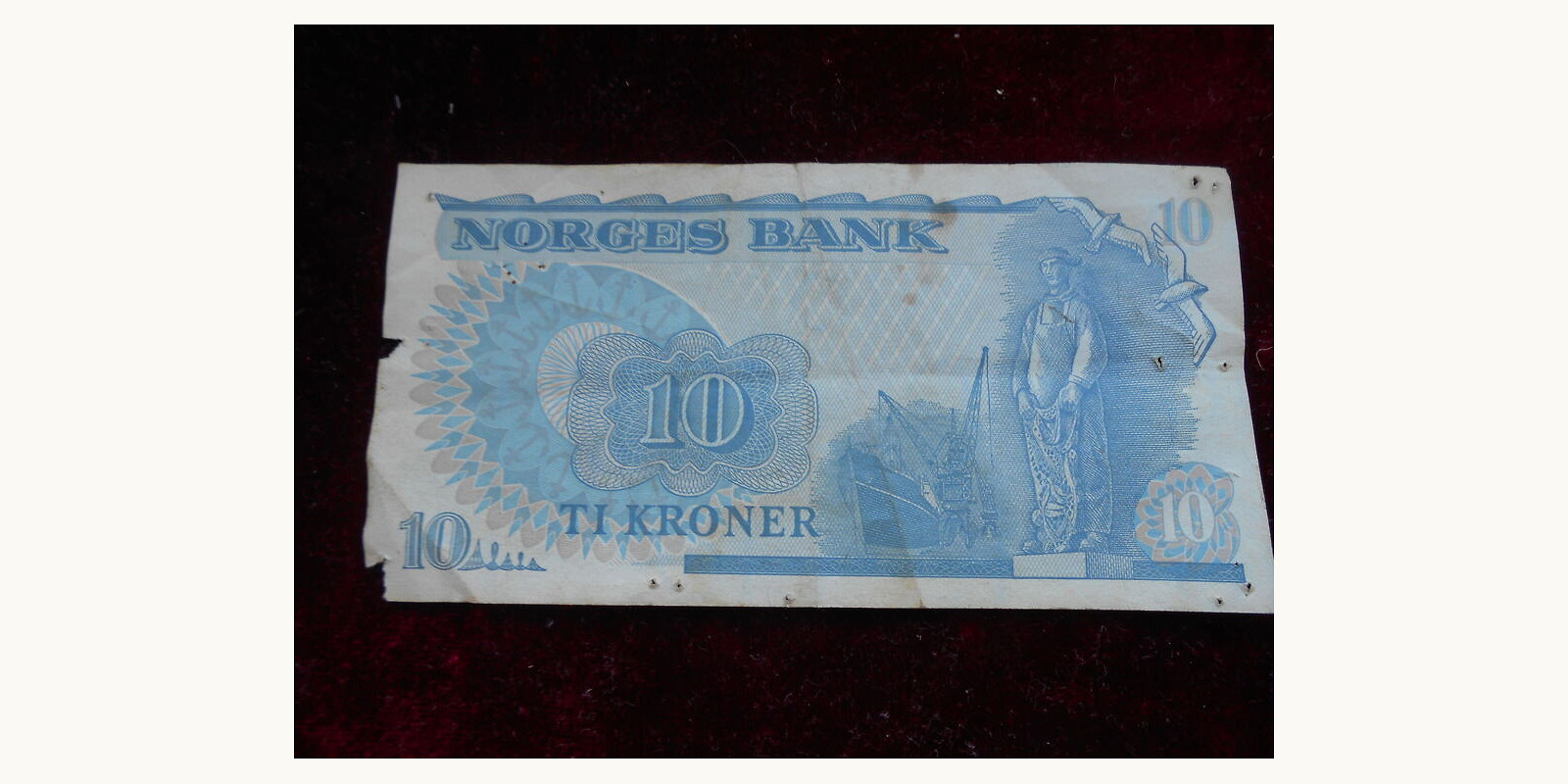 10 krone Норвегия 1984 — Оборотная сторона