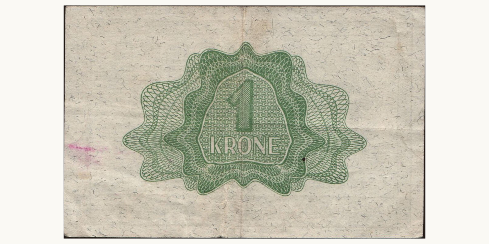1 krone Norway 1947 — Back side