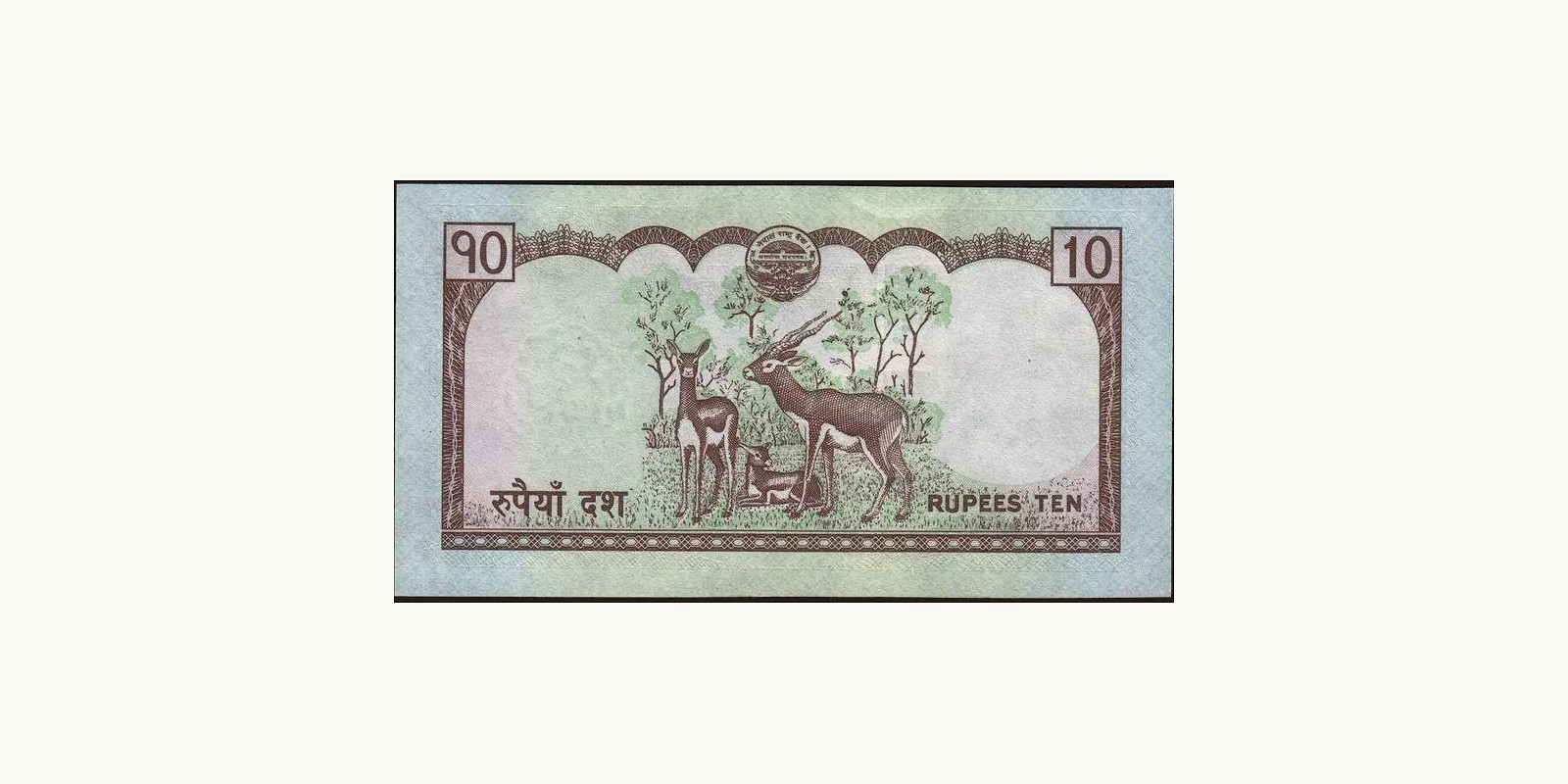 10 rupees Непал 2008 — Оборотная сторона