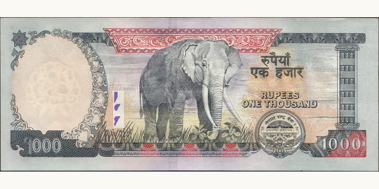 1000 rupees Непал 2010 — Оборотная сторона