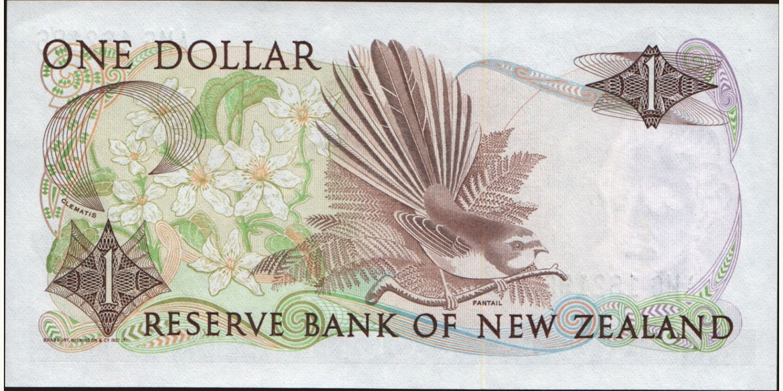 1 dollars New Zealand 1985 — Back side