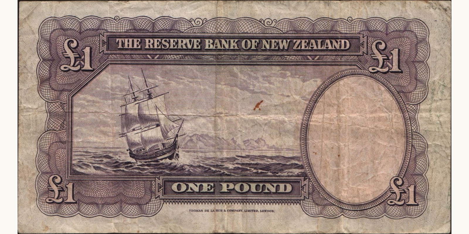 1 pounds New Zealand 1940 — Back side