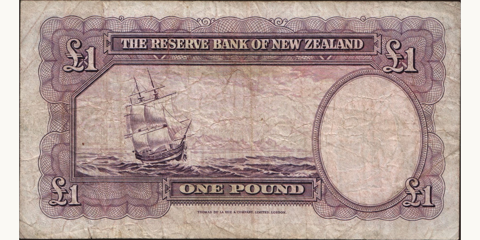 1 pounds Новая Зеландия 1956 — Оборотная сторона