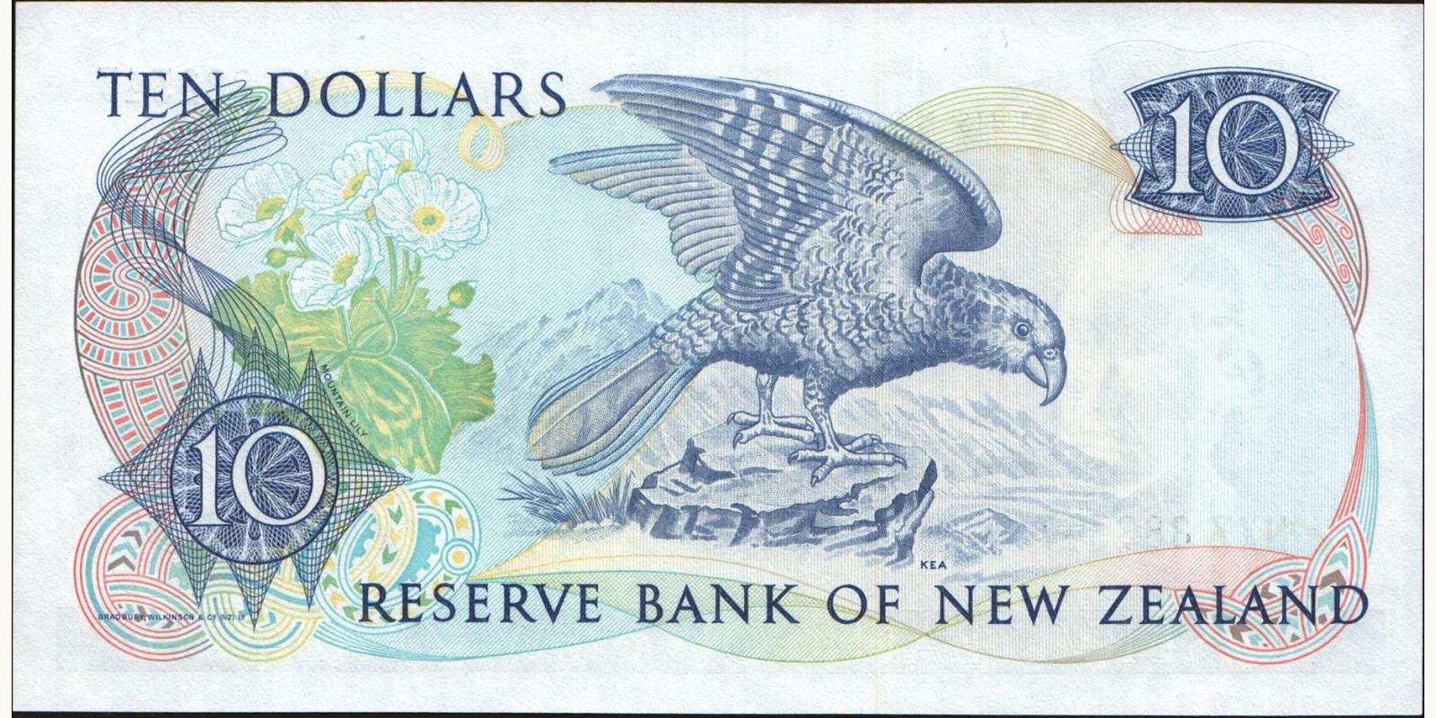 10 dollars Новая Зеландия 1989 — Оборотная сторона