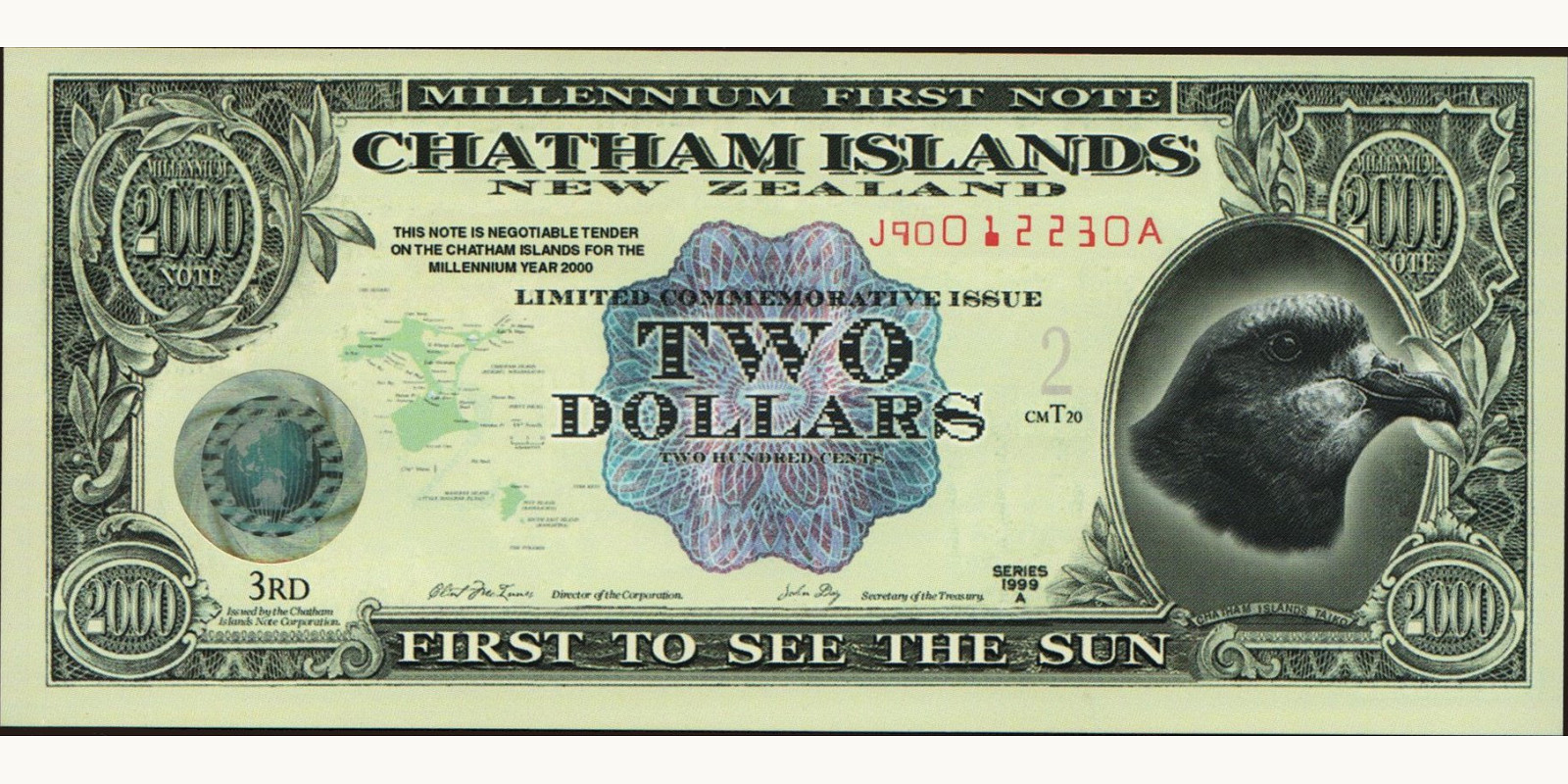 2 dollars Новая Зеландия 2000 — Лицевая сторона