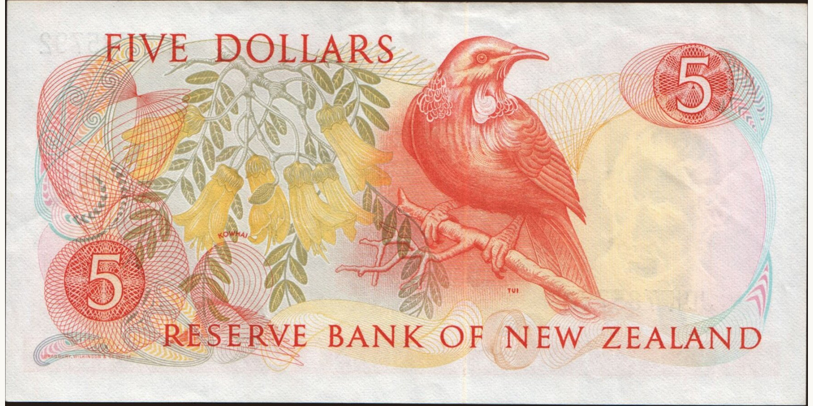 5 dollars Новая Зеландия 1981 — Оборотная сторона