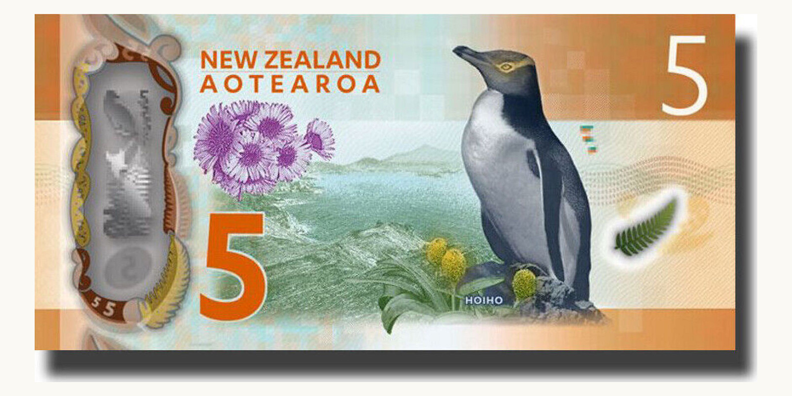 5 dollars Новая Зеландия 2015 — Оборотная сторона
