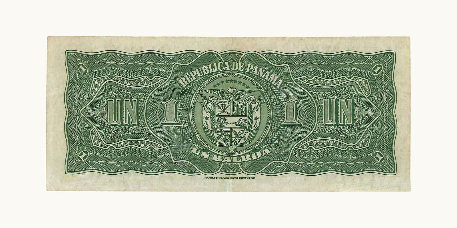 1 Balboa Панама 1941 — Оборотная сторона