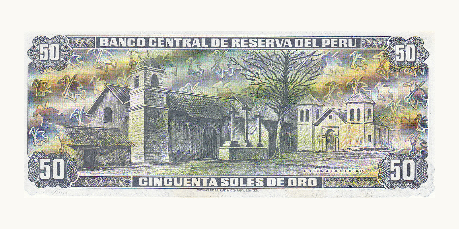 50 soles Перу 1977 — Оборотная сторона