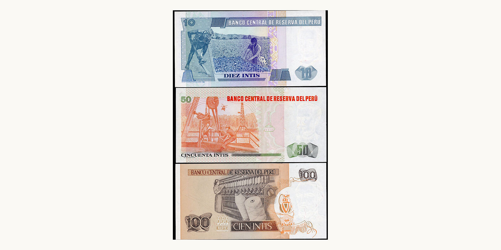 100 intis Peru 1987 — Back side