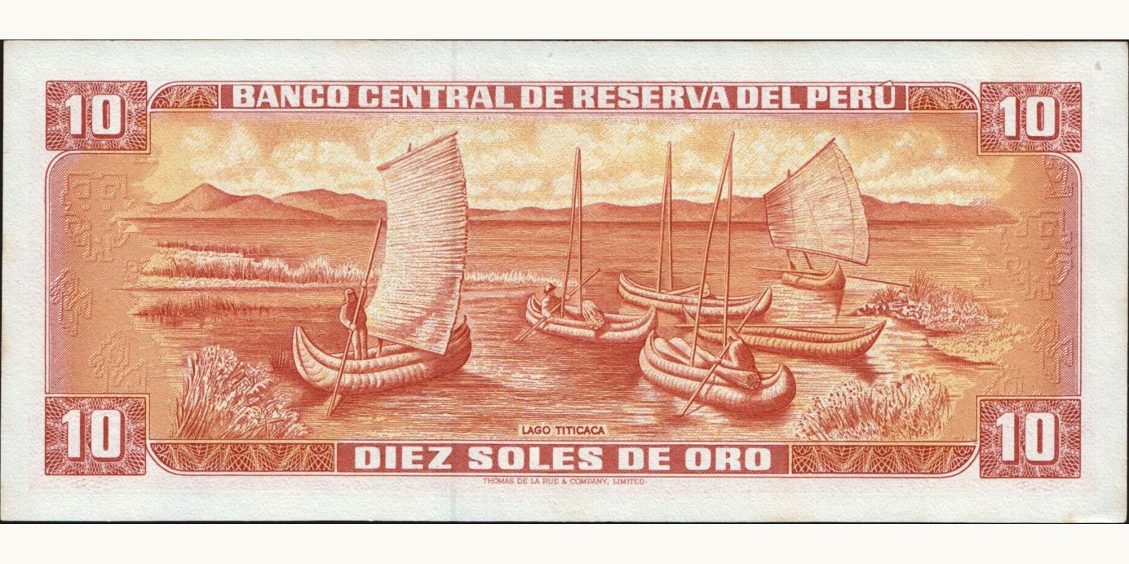 10 soles Peru 1976 — Back side