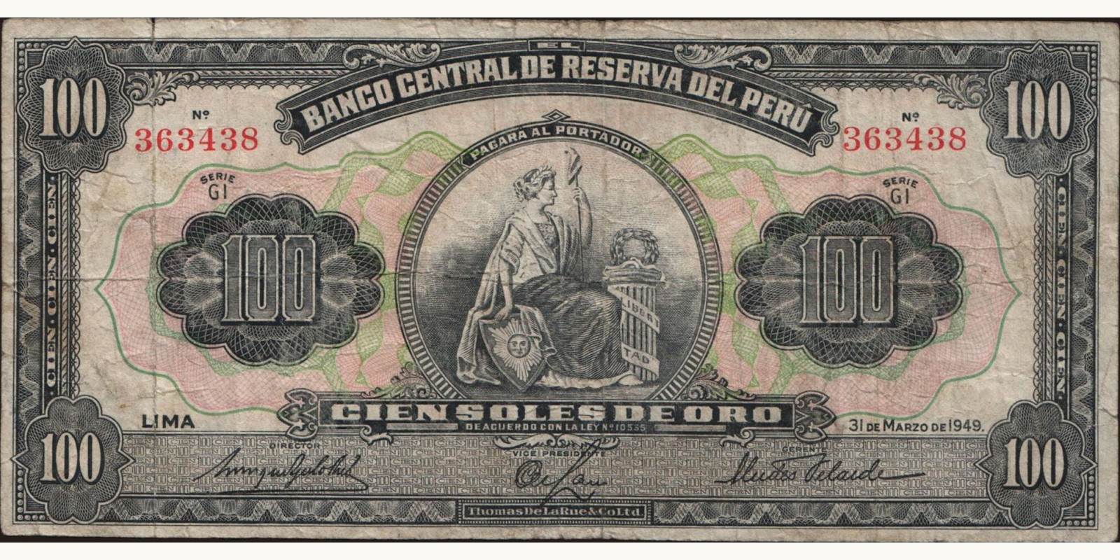 100 soles 1949