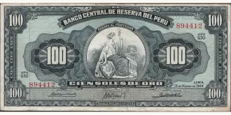 100 soles 1964