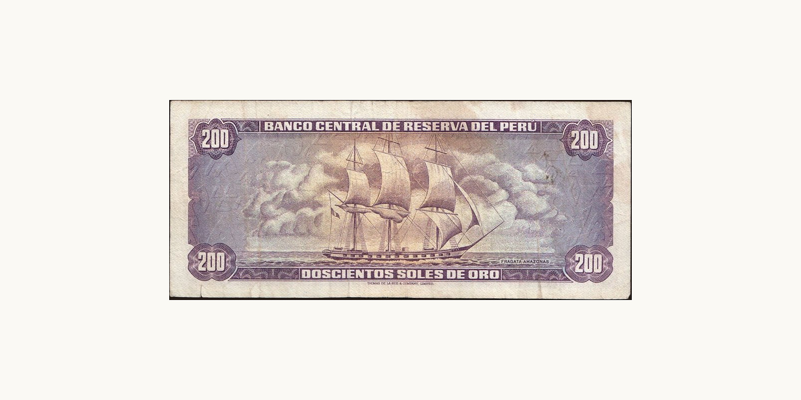 200 soles Перу 1969 — Оборотная сторона