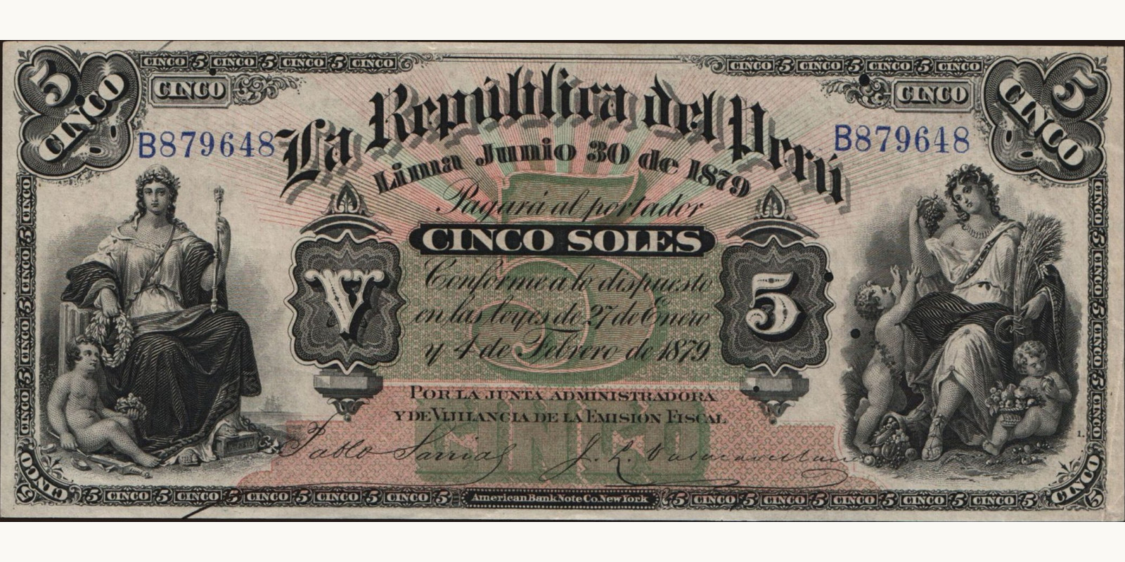 5 soles 1879