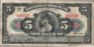 5 soles 1947