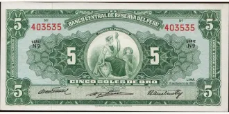 5 soles 1958