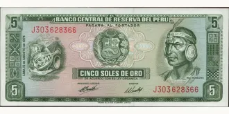 5 soles 1974
