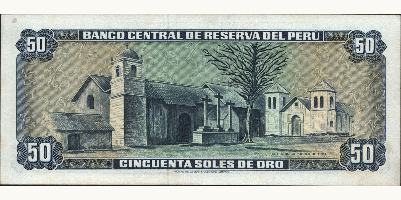 50 soles Перу 1976 — Оборотная сторона