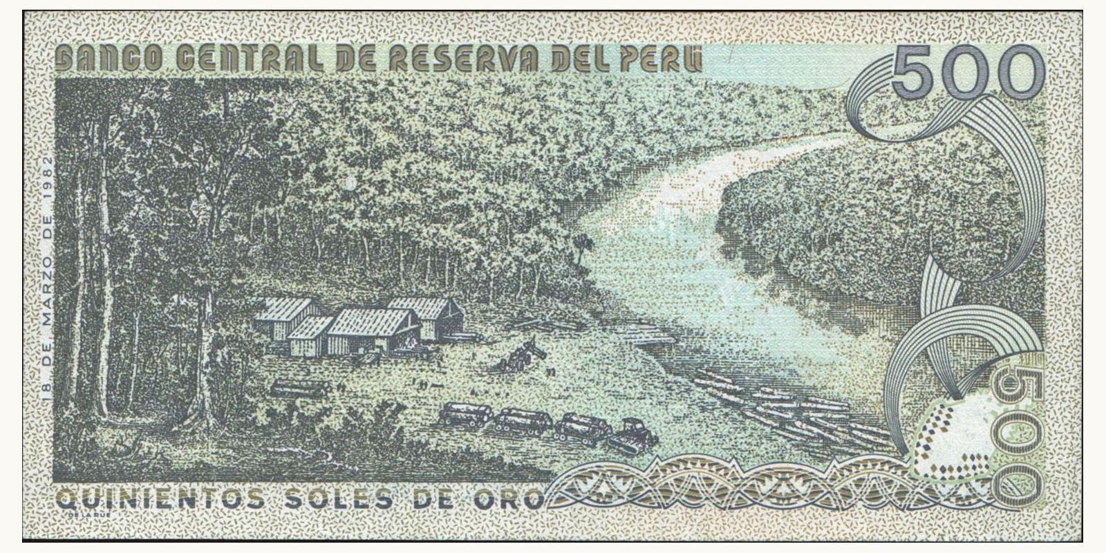 500 soles Перу 1982 — Оборотная сторона