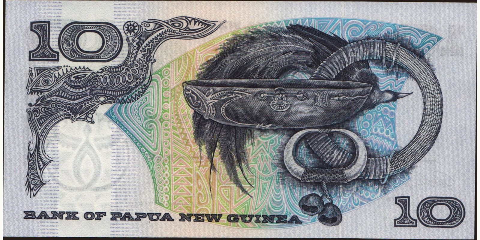 10 Папуа — Новая Гвинея 1985 — Оборотная сторона