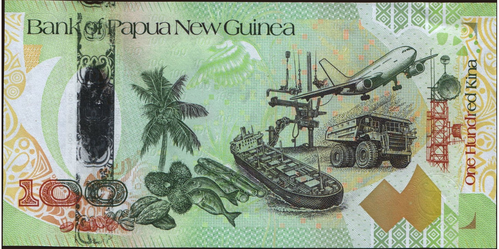 100 Папуа — Новая Гвинея 2008 — Оборотная сторона