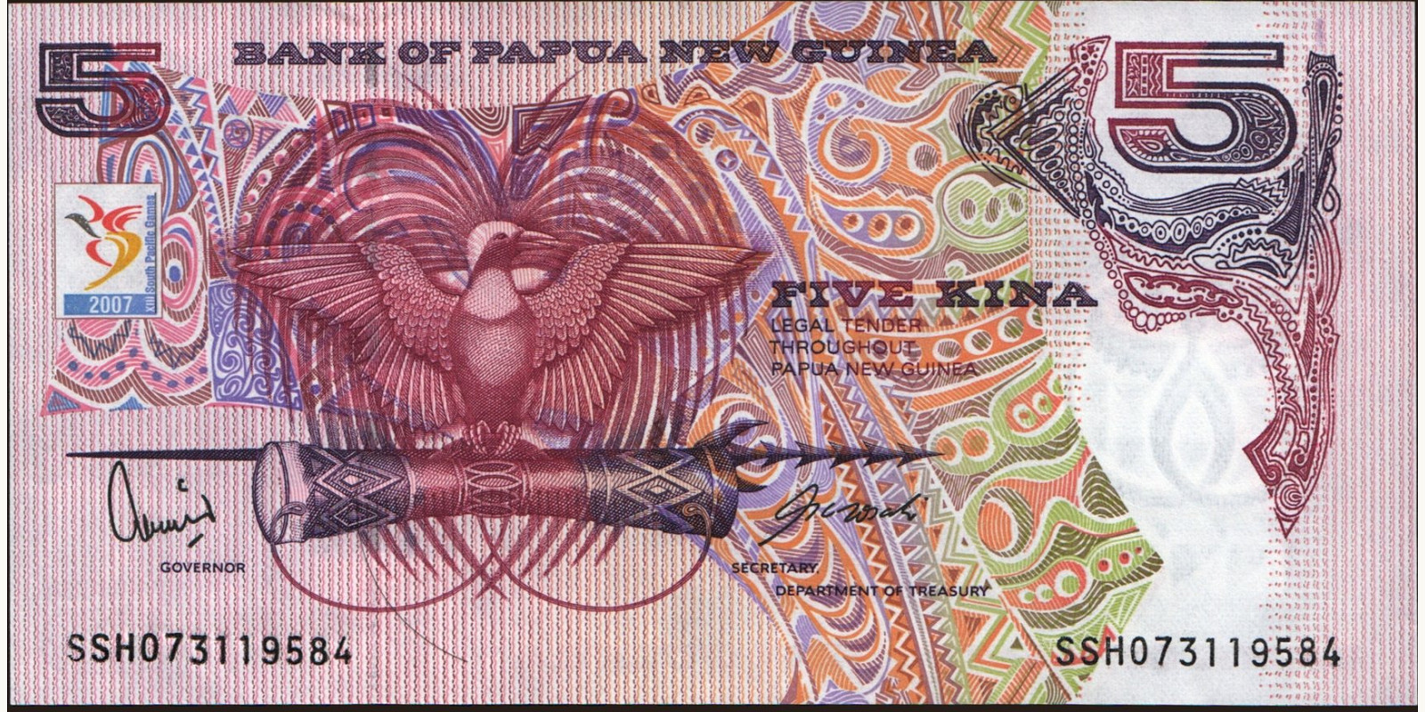 5 Papua New Guinea 2007 — Front side