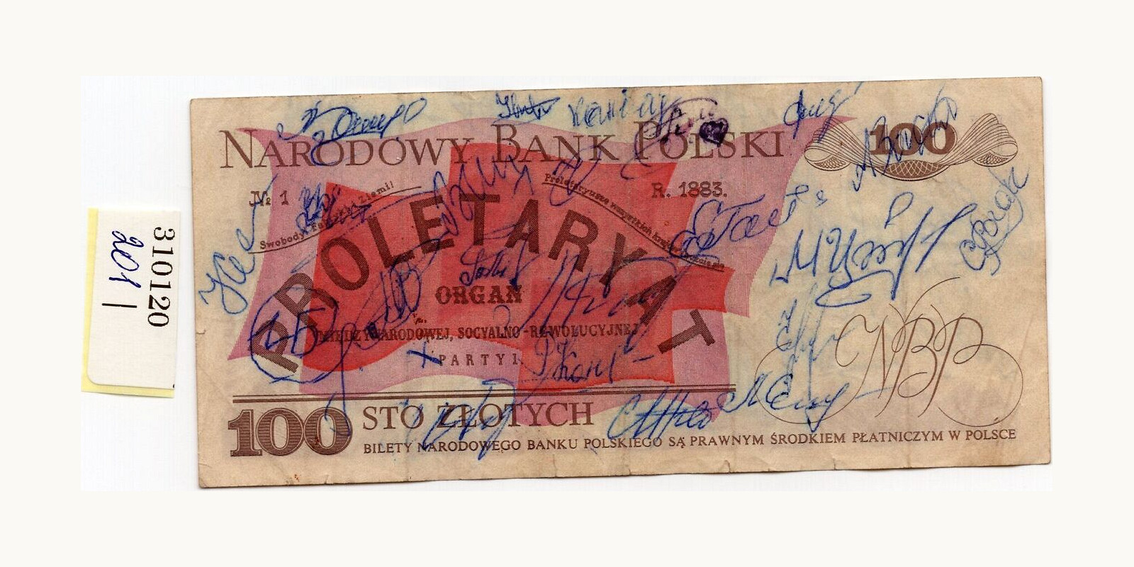 100 zlotych Poland 1986 — Back side