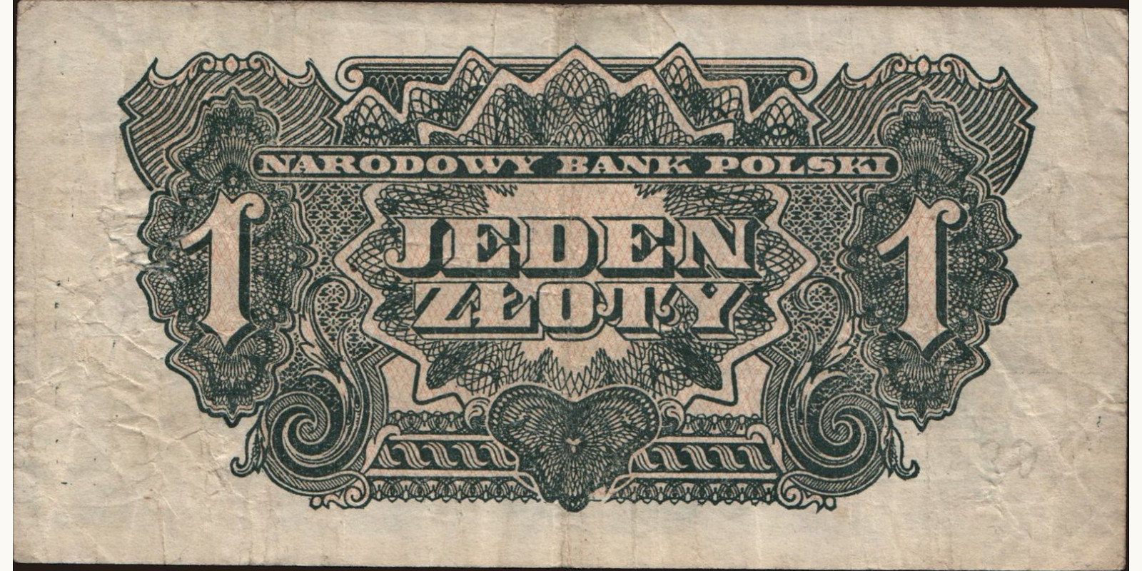 1 zloty Poland 1944 — Back side