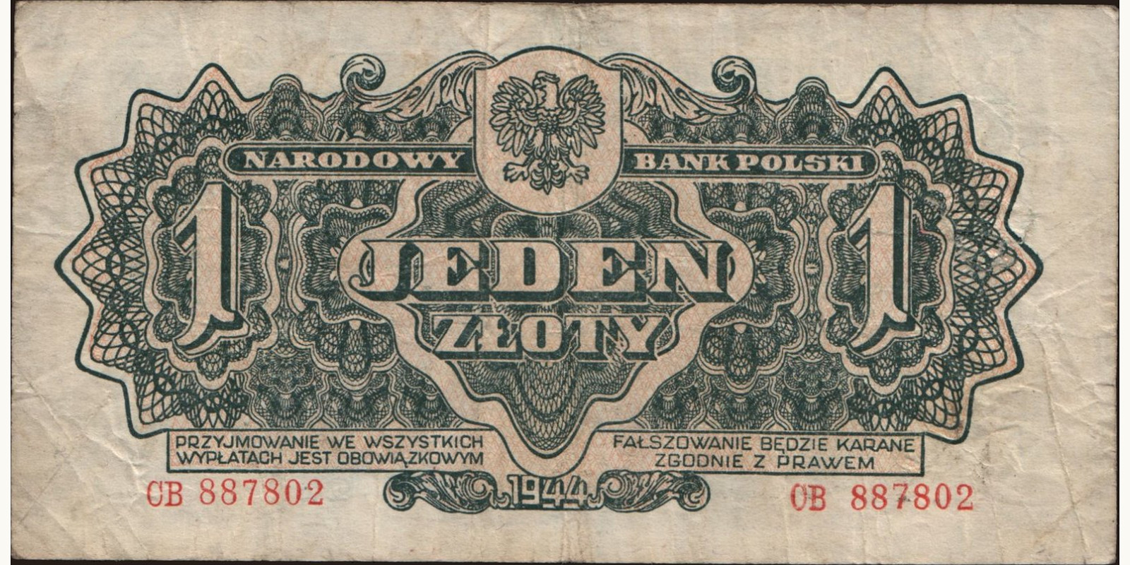 1 zloty 1944