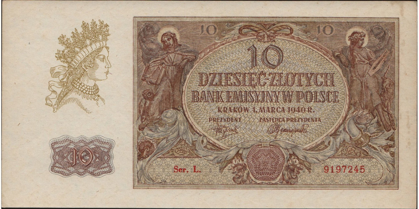 10 zlotych 1940