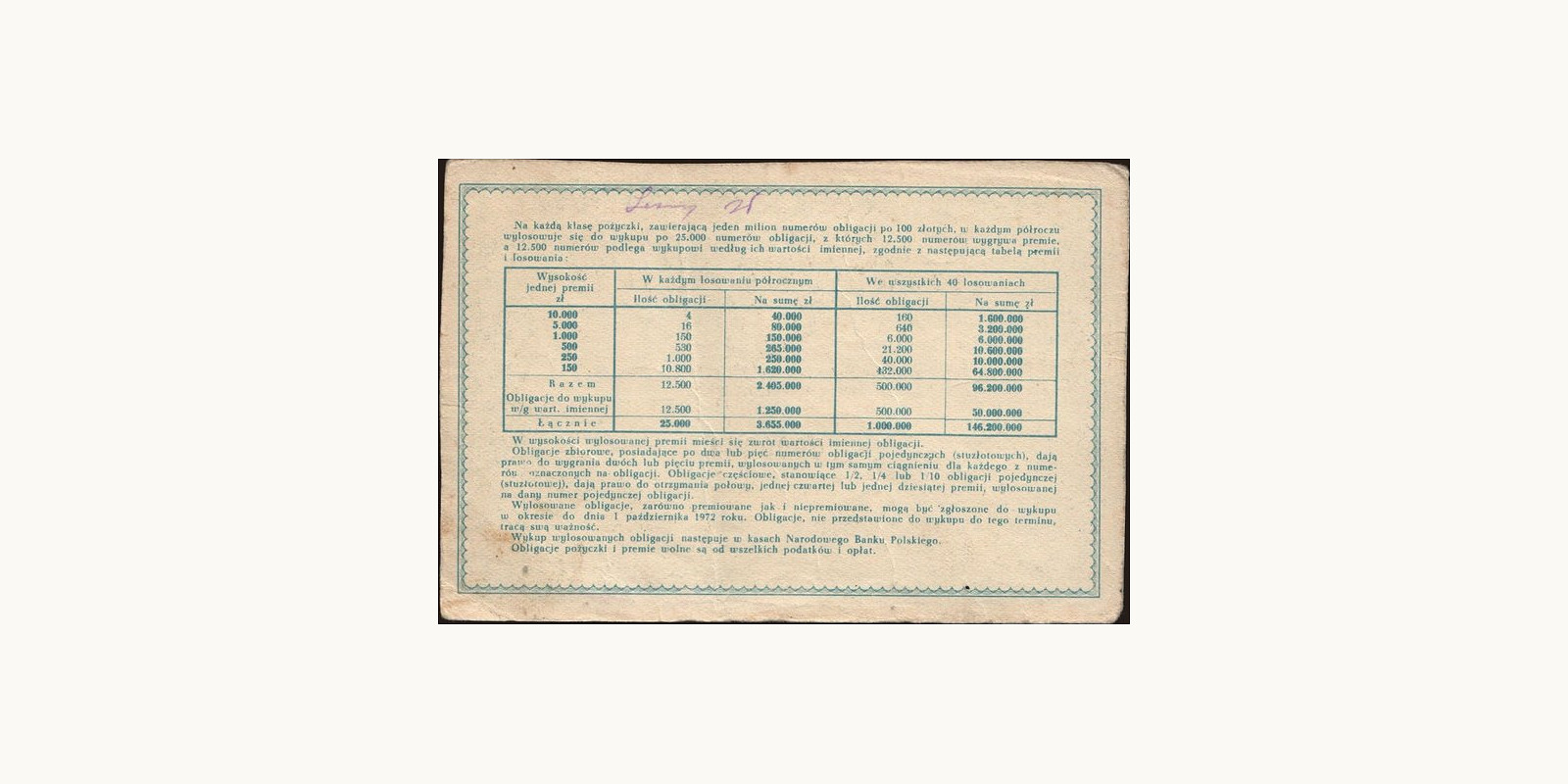 10 zlotych Poland 1951 — Back side