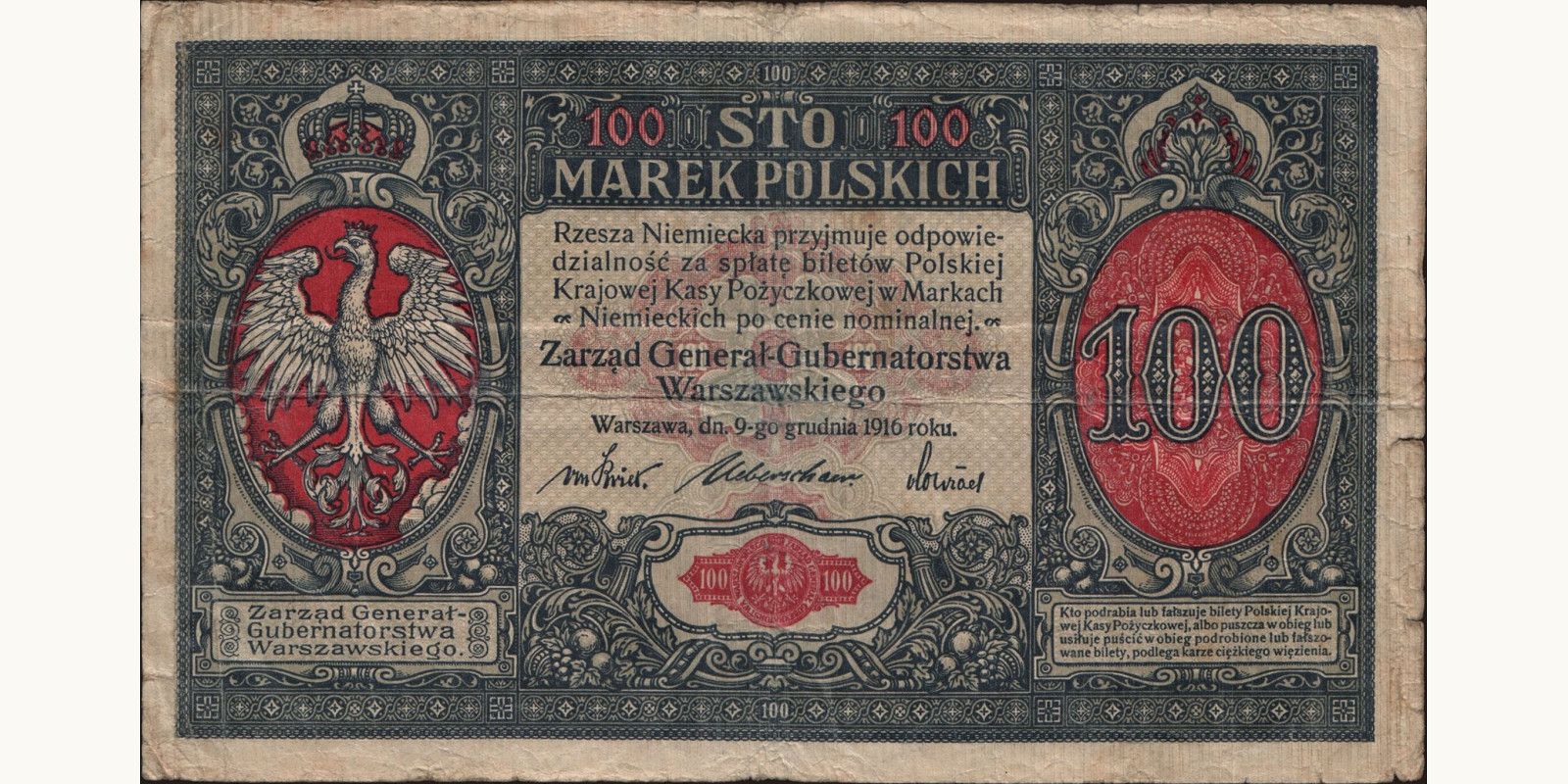 100 marek 1916
