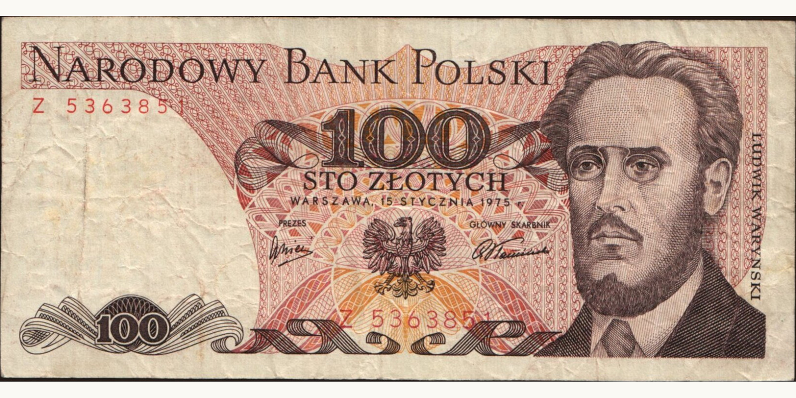 100 zlotych 1975