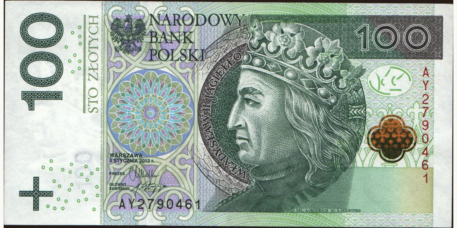 100 zlotych Poland 2012 — Front side