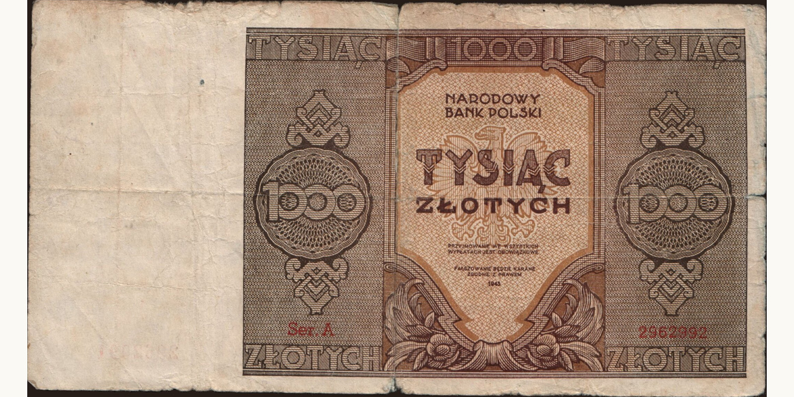 1000 zlotych 1945