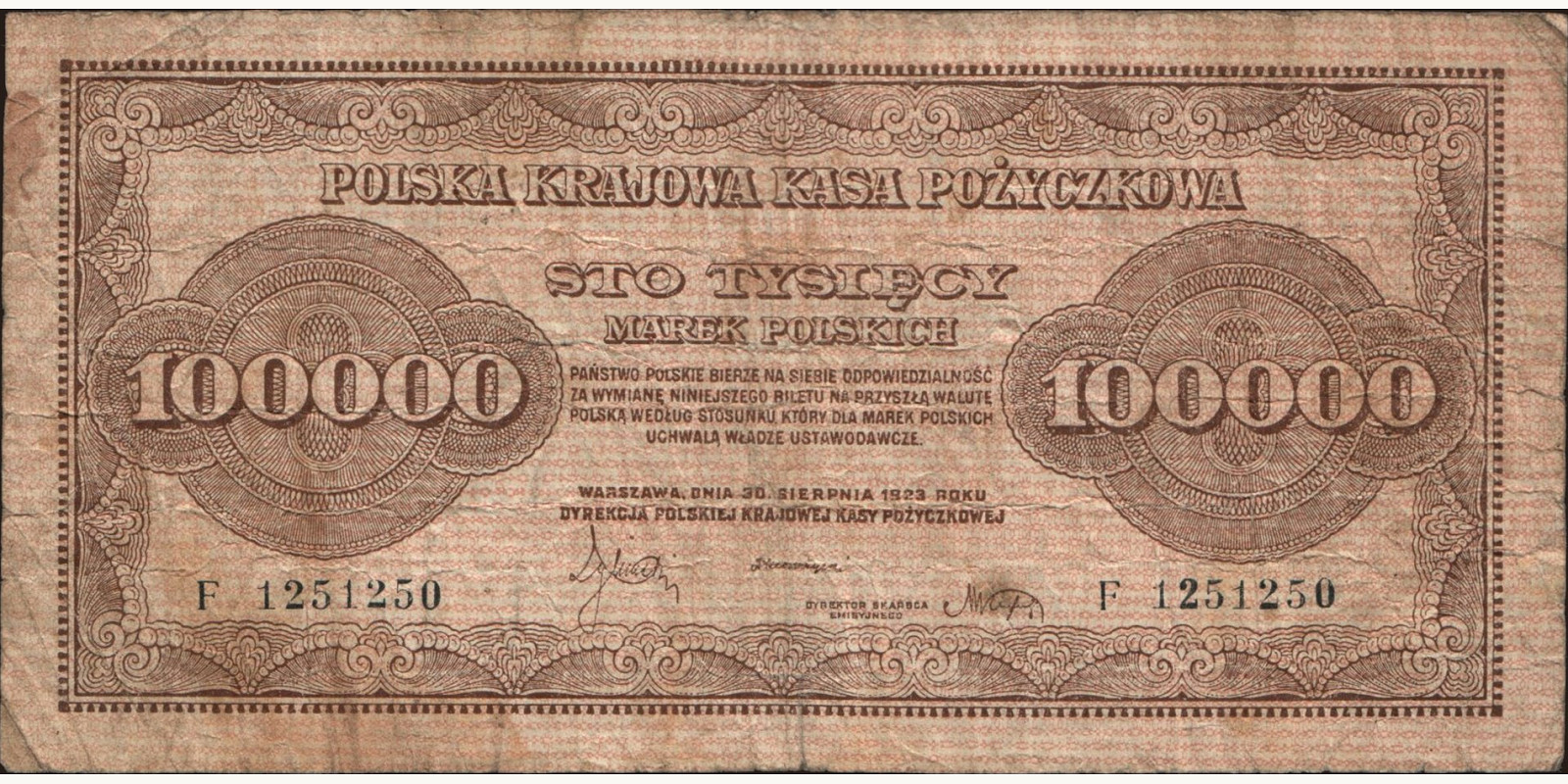 100000 marek 1923