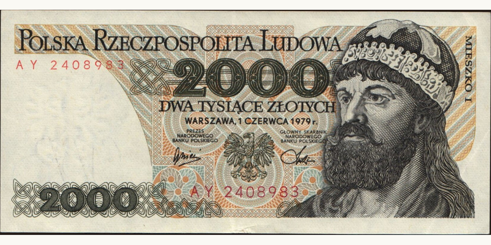 1979 zlotych Польша 2000 — Лицевая сторона