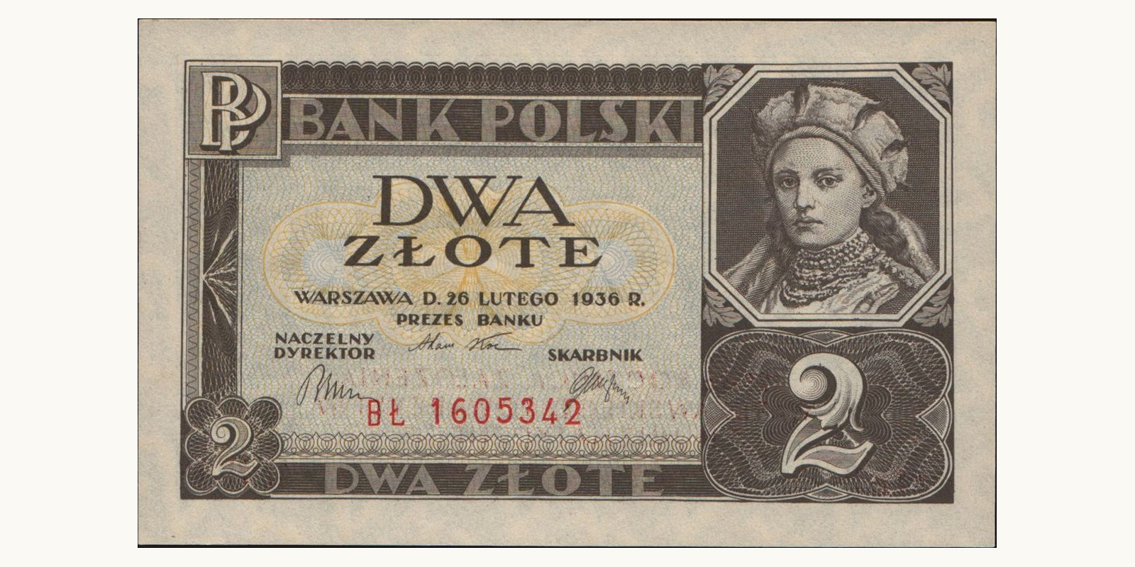 2 zlote Poland 1936 — Front side