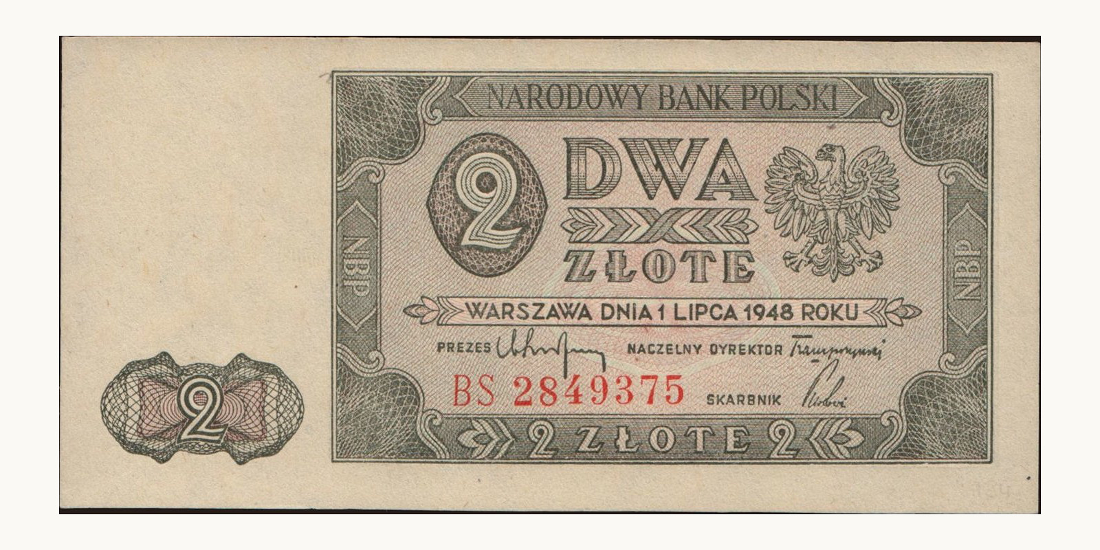 2 zlote Poland 1948 — Front side