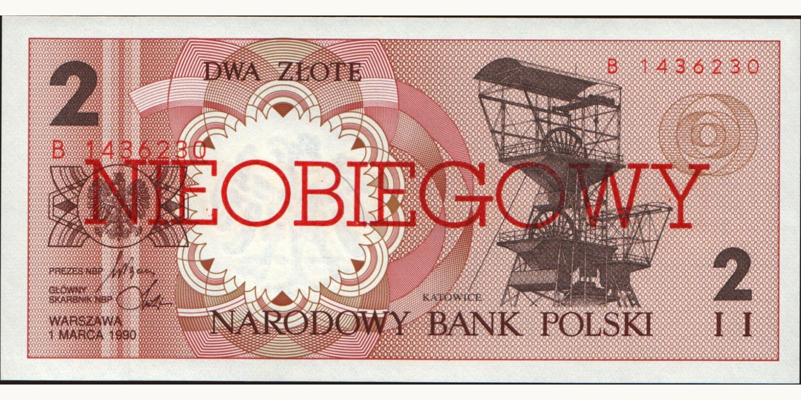 2 zlote Poland 1990 — Front side