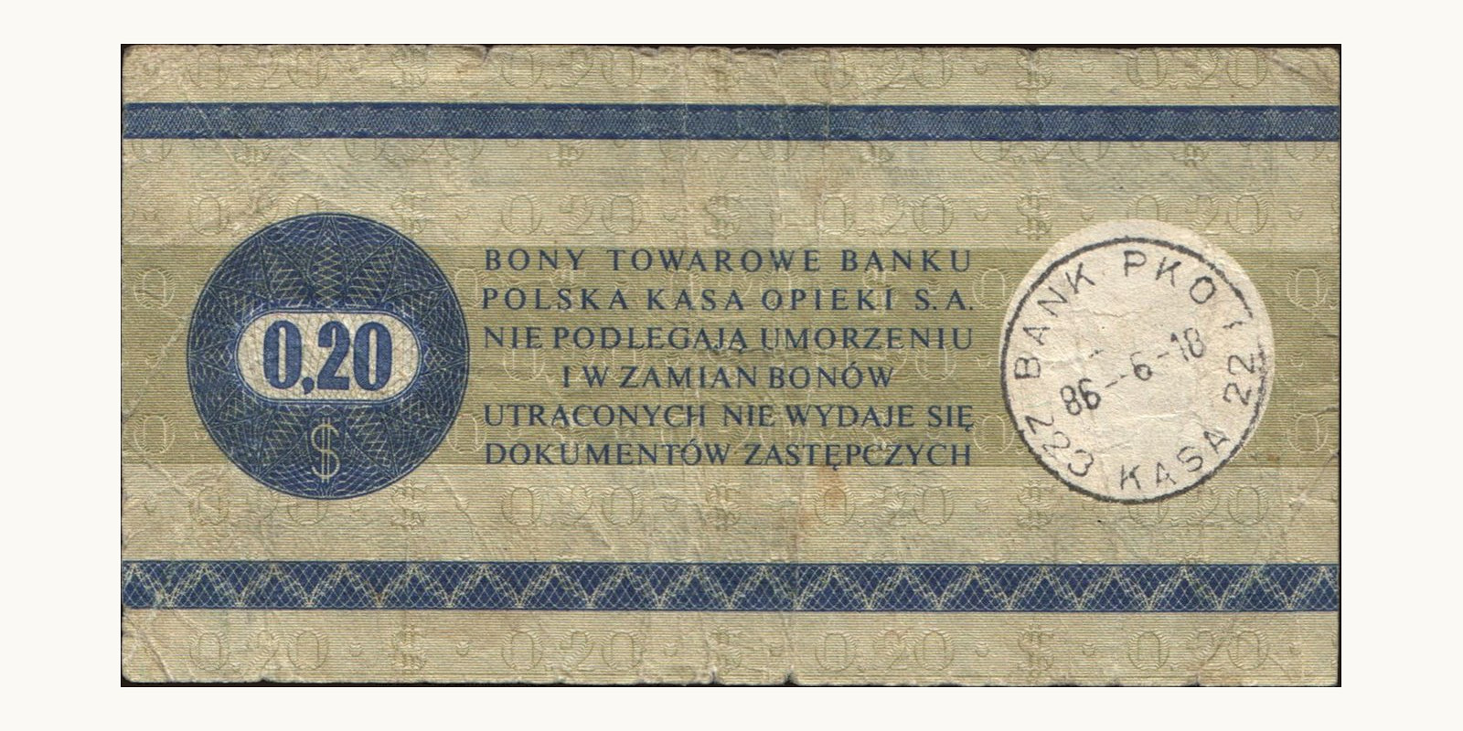 20 cent Poland 1979 — Back side