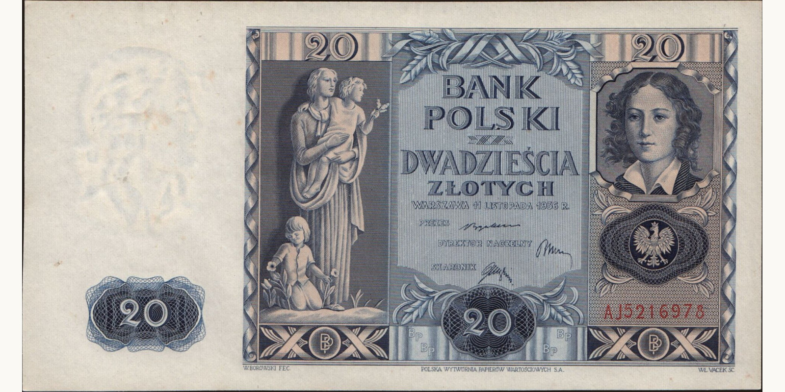 20 zlotych 1936
