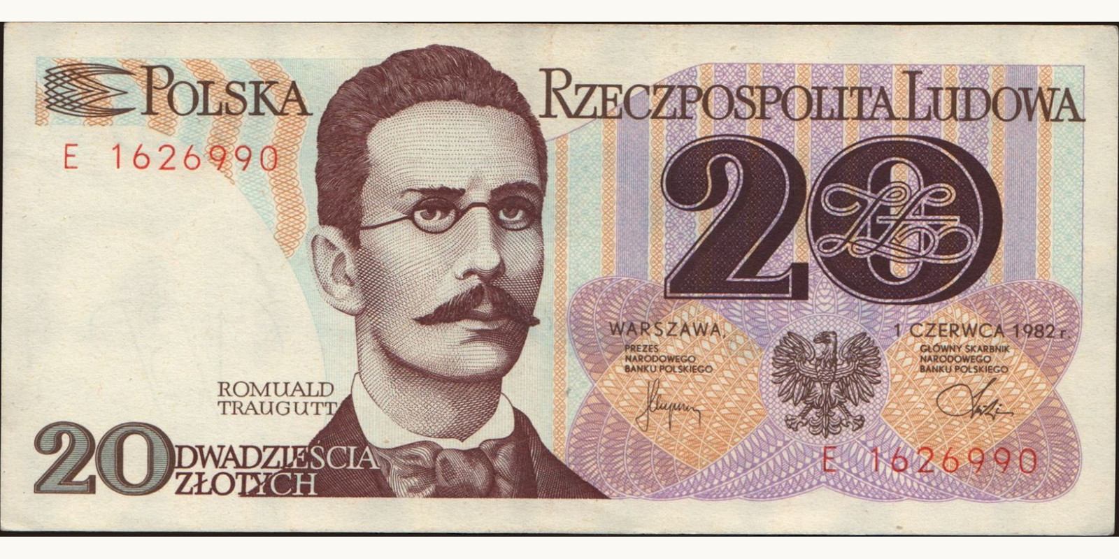 20 zlotych Польша 1982 — Лицевая сторона