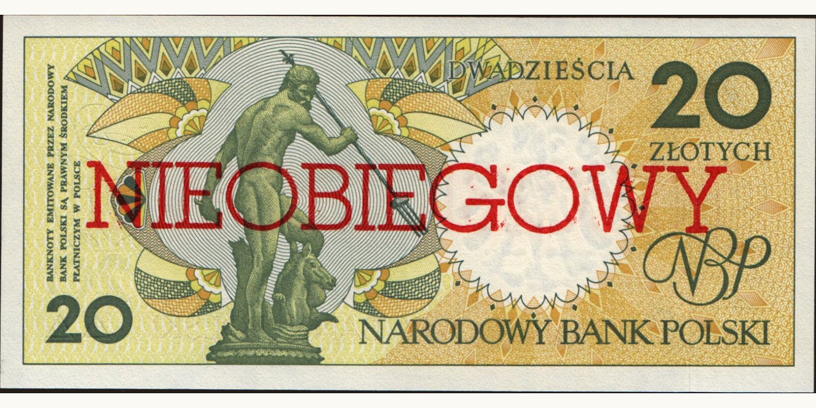 20 zlotych Польша 1990 — Оборотная сторона